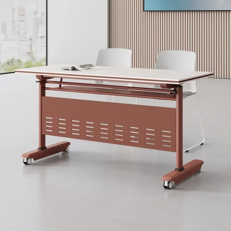 Folding conference table can be moved, spliced, educational institution, small conference, training table, chair, long strip,