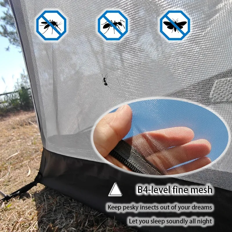 Suitable For  A-Tower Mesh Tent Outdoor Backpacking Camping Hiking Portable Inner Tent Anti-mosquito and Insect Solo Poleless Bi