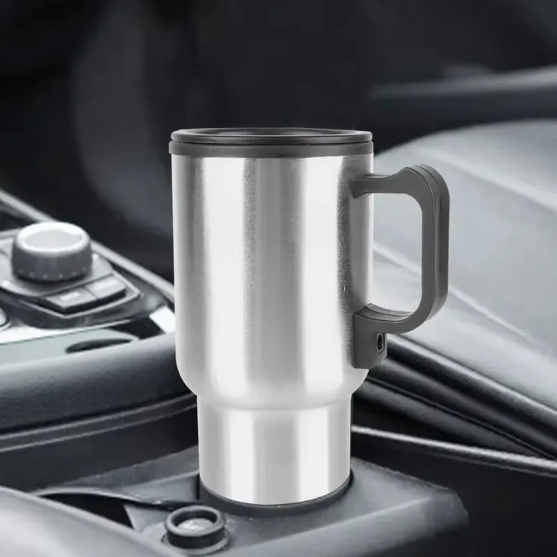 12V Car Electric Heating Cup Kettle Portable Water Heater Bottle Travel Car Truck Kettle For Tea Coffee Drinking,450ML