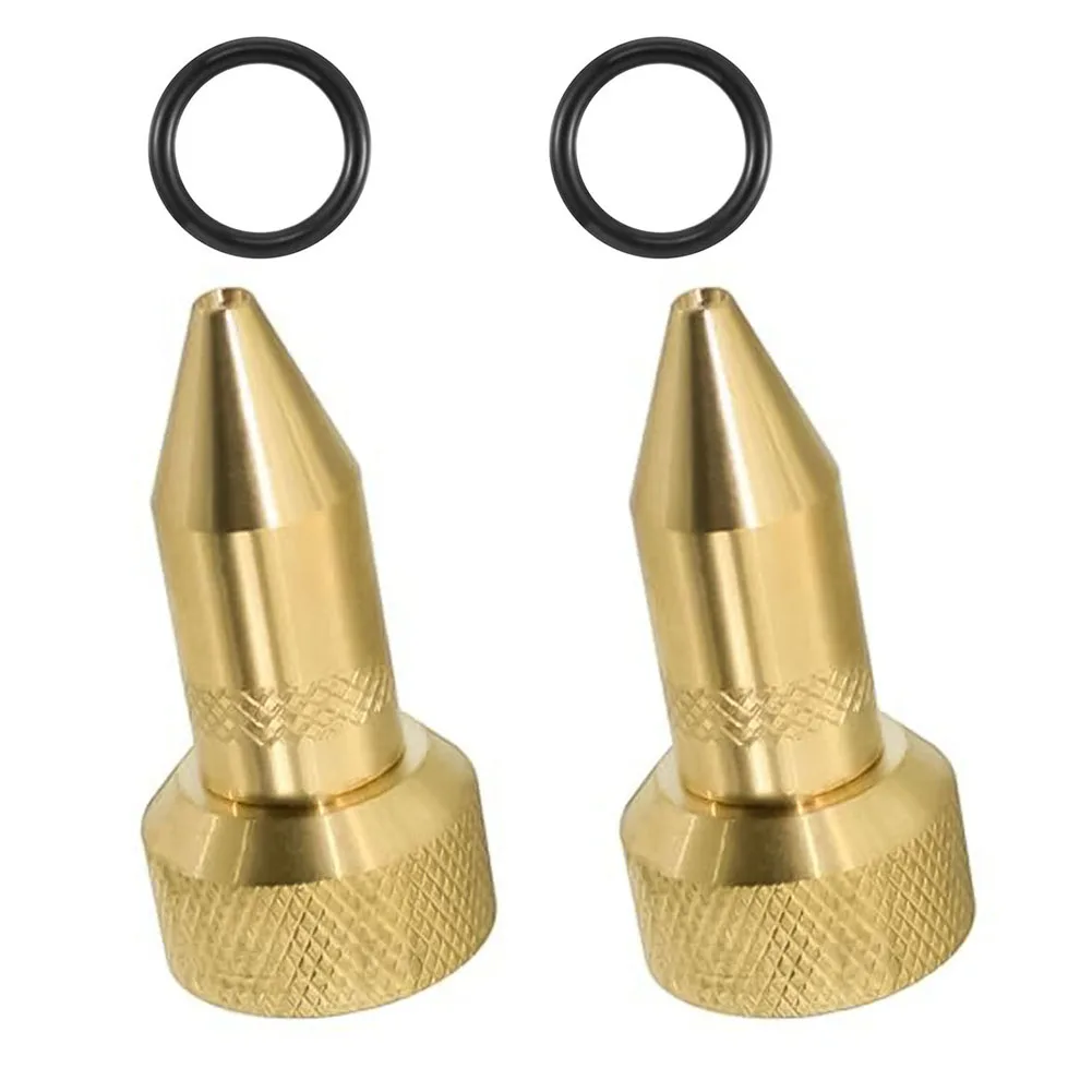 2PCS 181331 Adjustable Brass Nozzle With Gaskets Replacement For Lawn Sprayers Screw On Cone Nozzle Repair Kit Garden Tool
