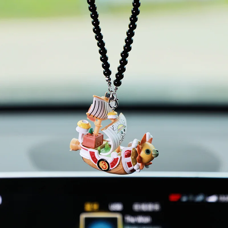 Cartoon Anime One Pieces Pirates Boat Going Merry/ Thousand Sunny Grand Pirate Ship Car Pendant Action Figure Collectible Toy