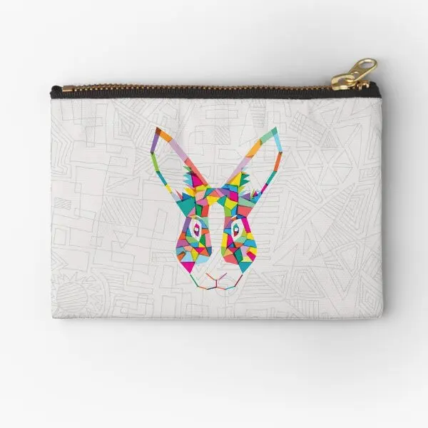 Rainbow Rabbit  Zipper Pouches Women Storage Key Wallet Money Bag Panties Packaging Coin Socks Men Underwear Pure Pocket