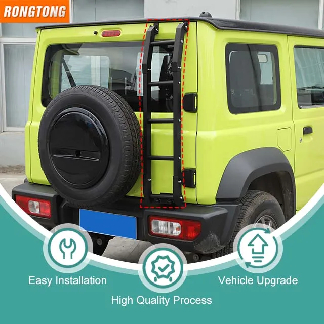 

Car Accessories Aluminum Alloy Rear Ladder Car Rear Door Tailgate Ladder for Suzuk Jimny JB74 2019+