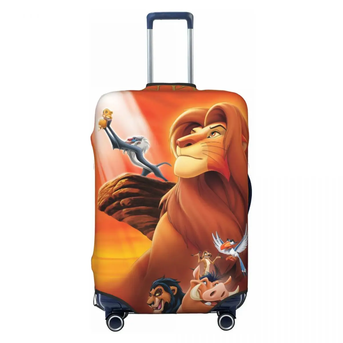 

Пользовательские забавные чехлы для багажа из фильма «Король Лев», пылезащитные чехлы для дорожных чемоданов с героями мультфильмов «Симба Куб»