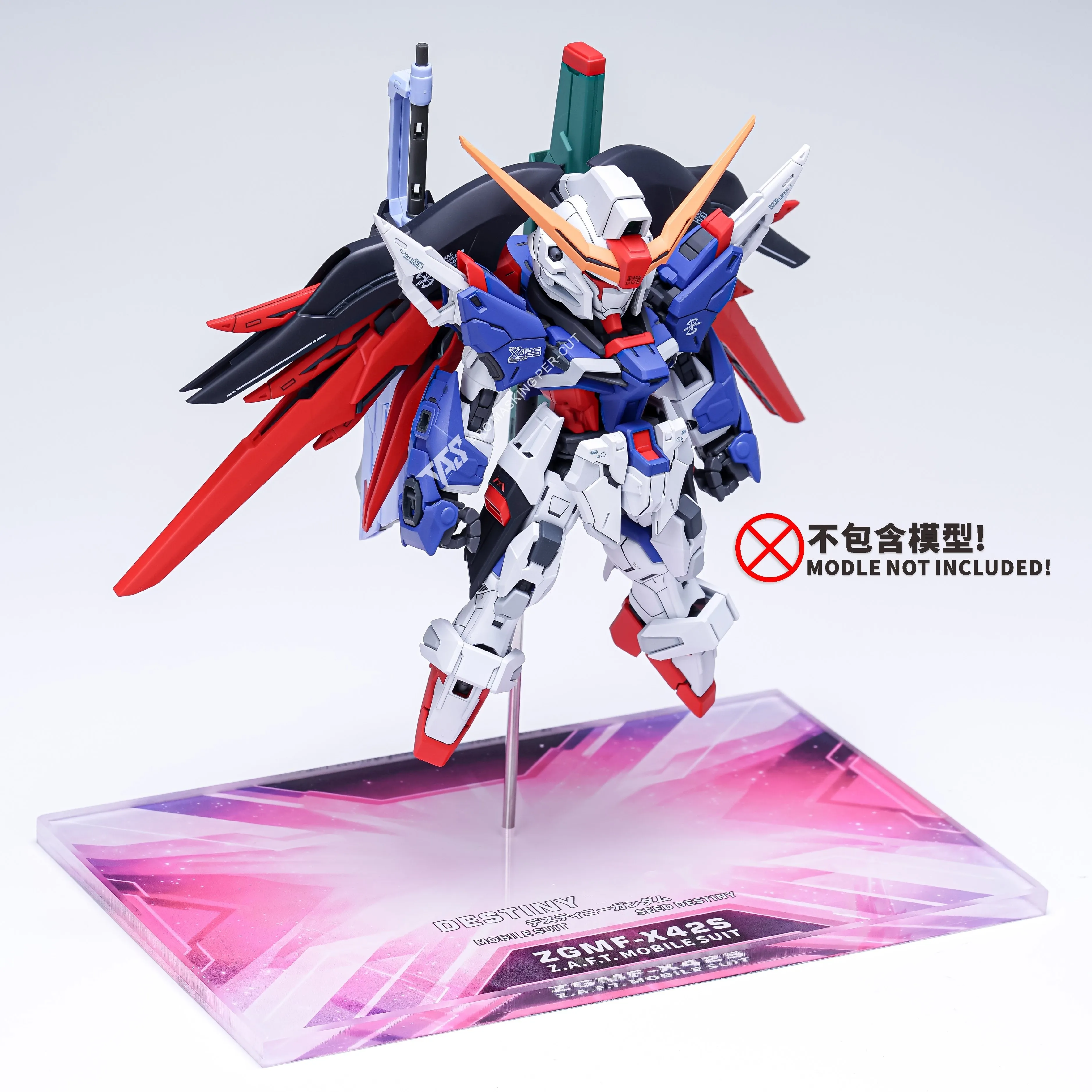 TAS Photo-etched Sheets Acrylic Display Stand Base Bracket PMC Parts Fit MGSD ZGMF-X42S Destiny Model Assembly Hobby Tool view 3