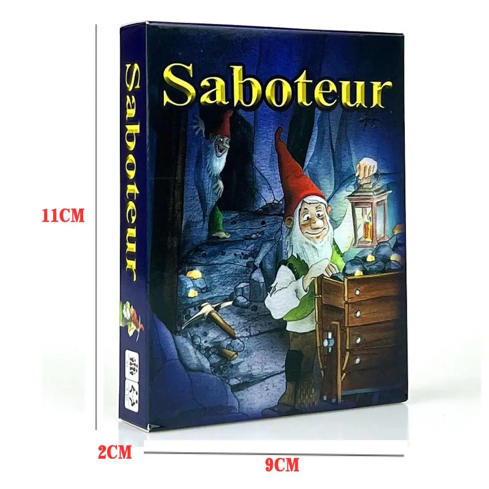 English Saboteur Board Game Cards Table Games Funny Board Card Games for Families Party Dwarf Gold Mine Digging Miner Board Game