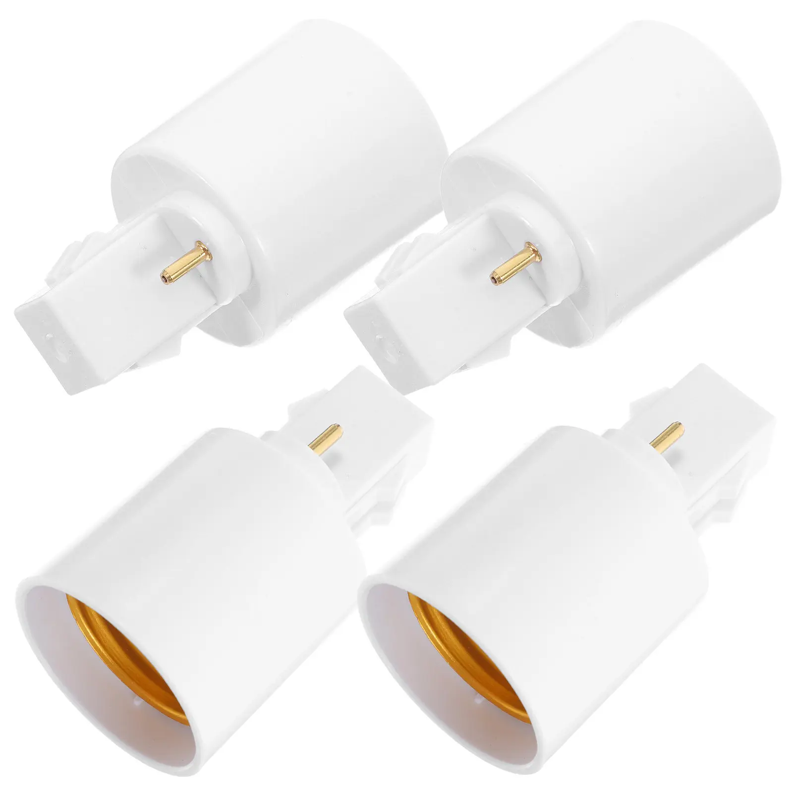 4Pcs Gx23 to E27 Lamp Bulb Adapter Light Fitting Converter Socket Holder for Home Office Lighting Easy Install Compact Space