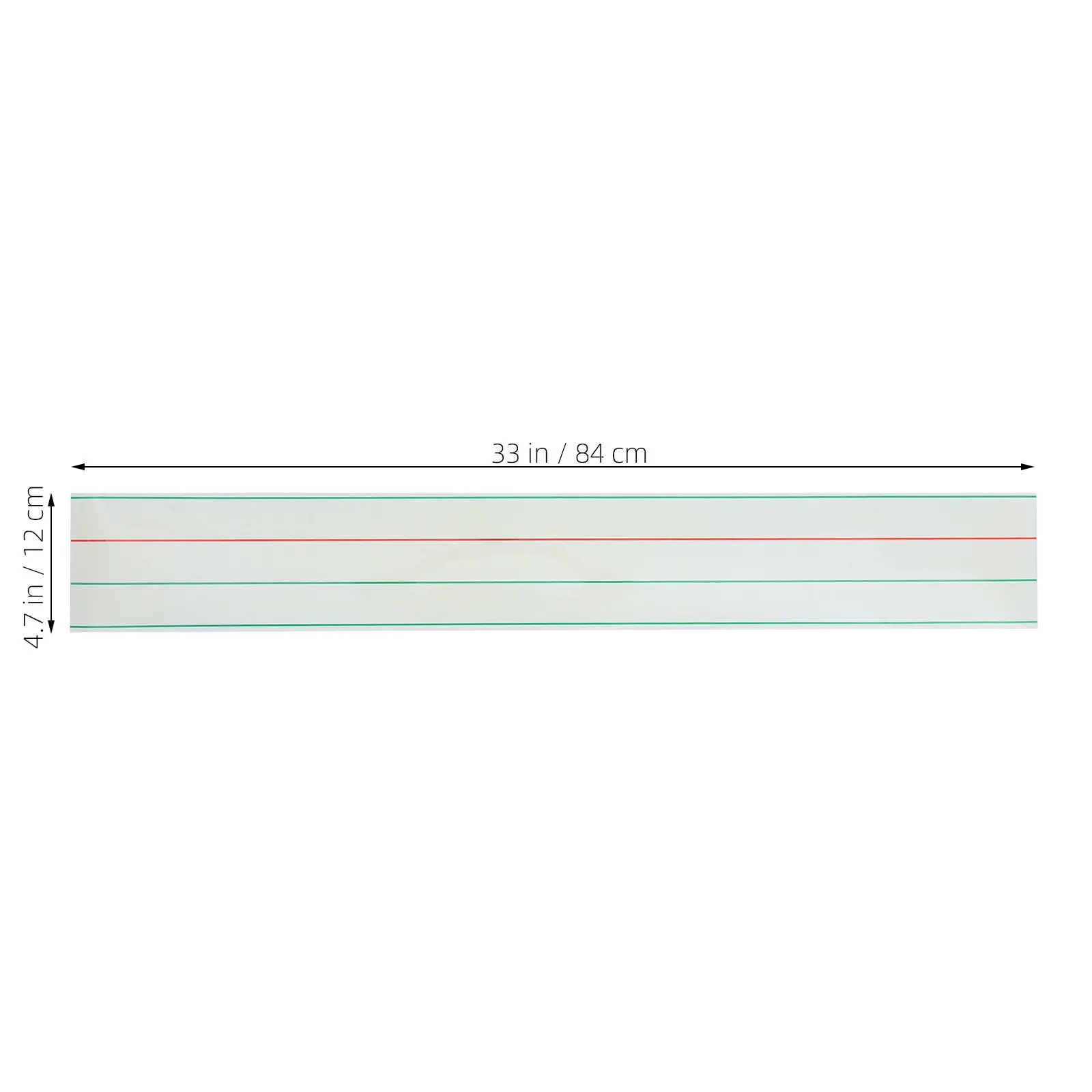Red Four-Line Three-Grid Magnetic Whiteboard Sticker Early Learning Tool Dry Erase Board for Classroom Home School Fridge Use