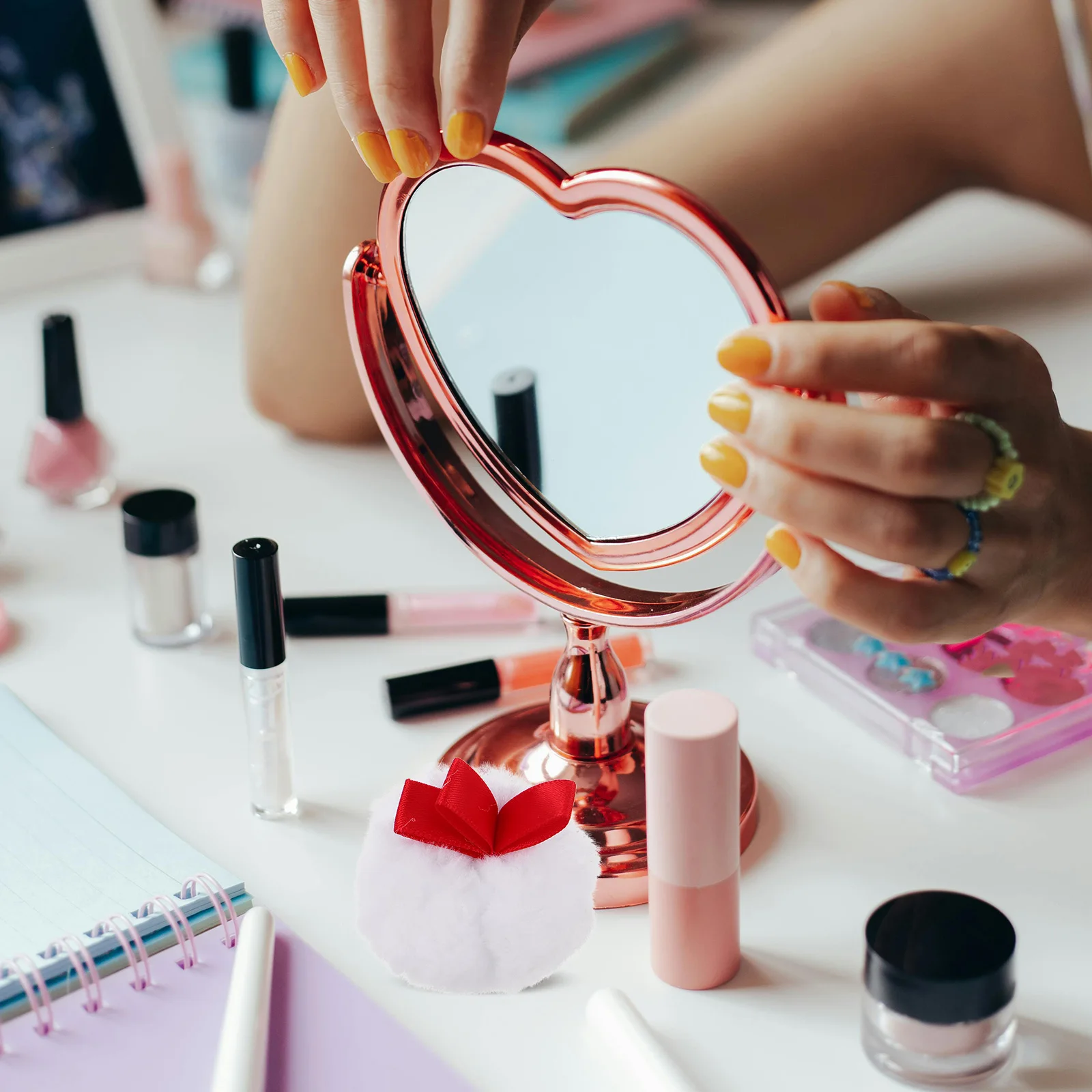 6 قطع من أداة توزيع بودرة الأساس الناعمة المستديرة للوجه وأحمر الخدود والجسم القابلة للغسل أثناء السفر وأداة منتفخة للوجه #6