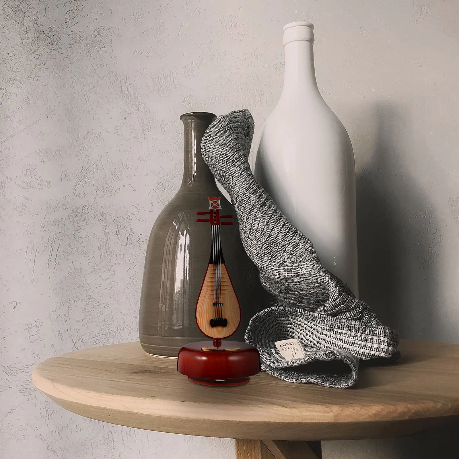 

Lute Music Box with Base Decorative Music Box Music Box Ornament Household Music Box Collection Music Box