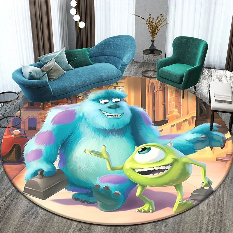 Monsters,Inc Printed Pattern Circular Carpet,Bedroom decorative Rug,Use non-slip floor in living room,Kitchen,Door,Bathroom Mat.