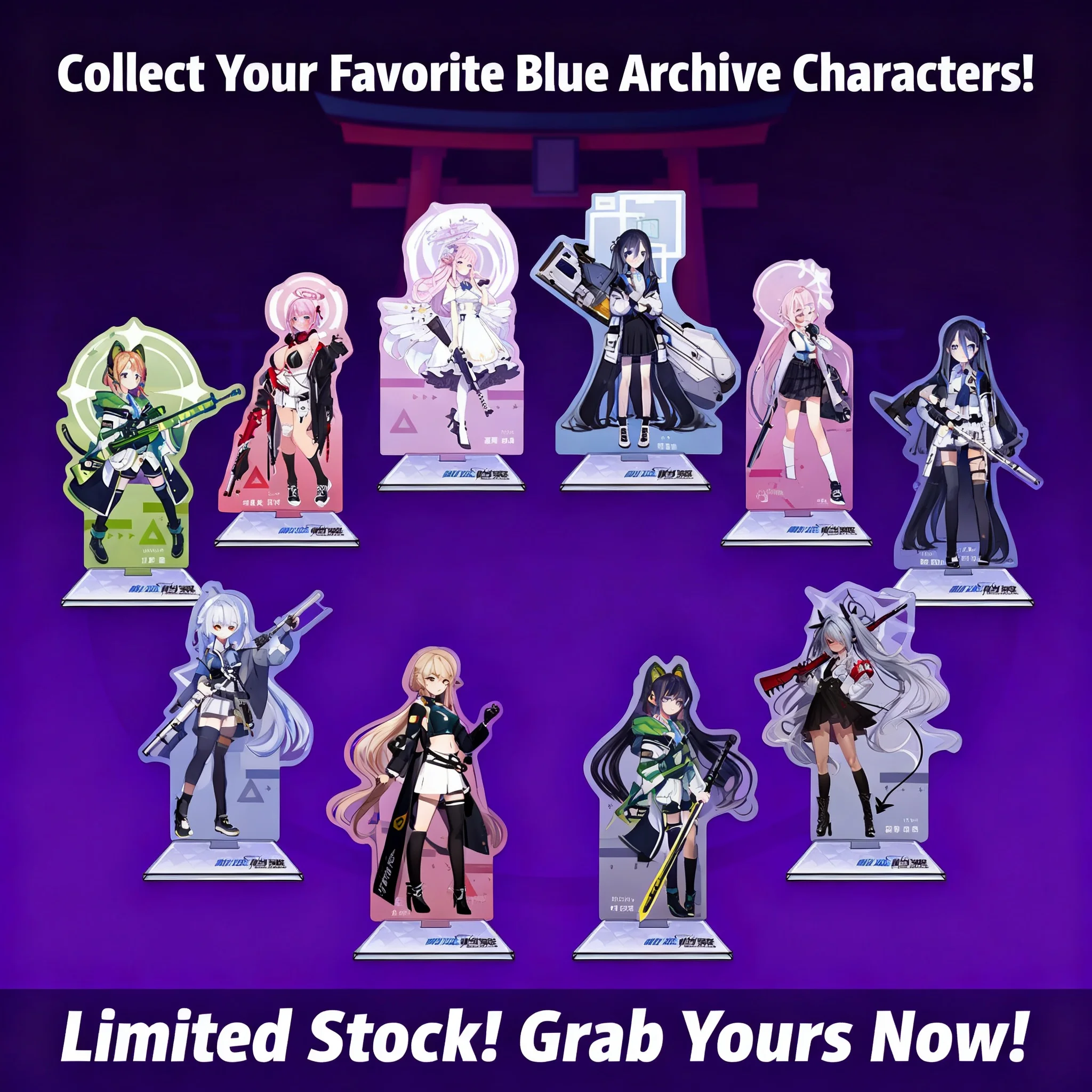 

Акриловая многослойная подставка Blue Archive 16 см, аниме-мерч по игре, украшение для рабочего стола, оптовая продажа, дропшиппинг, на заказ
