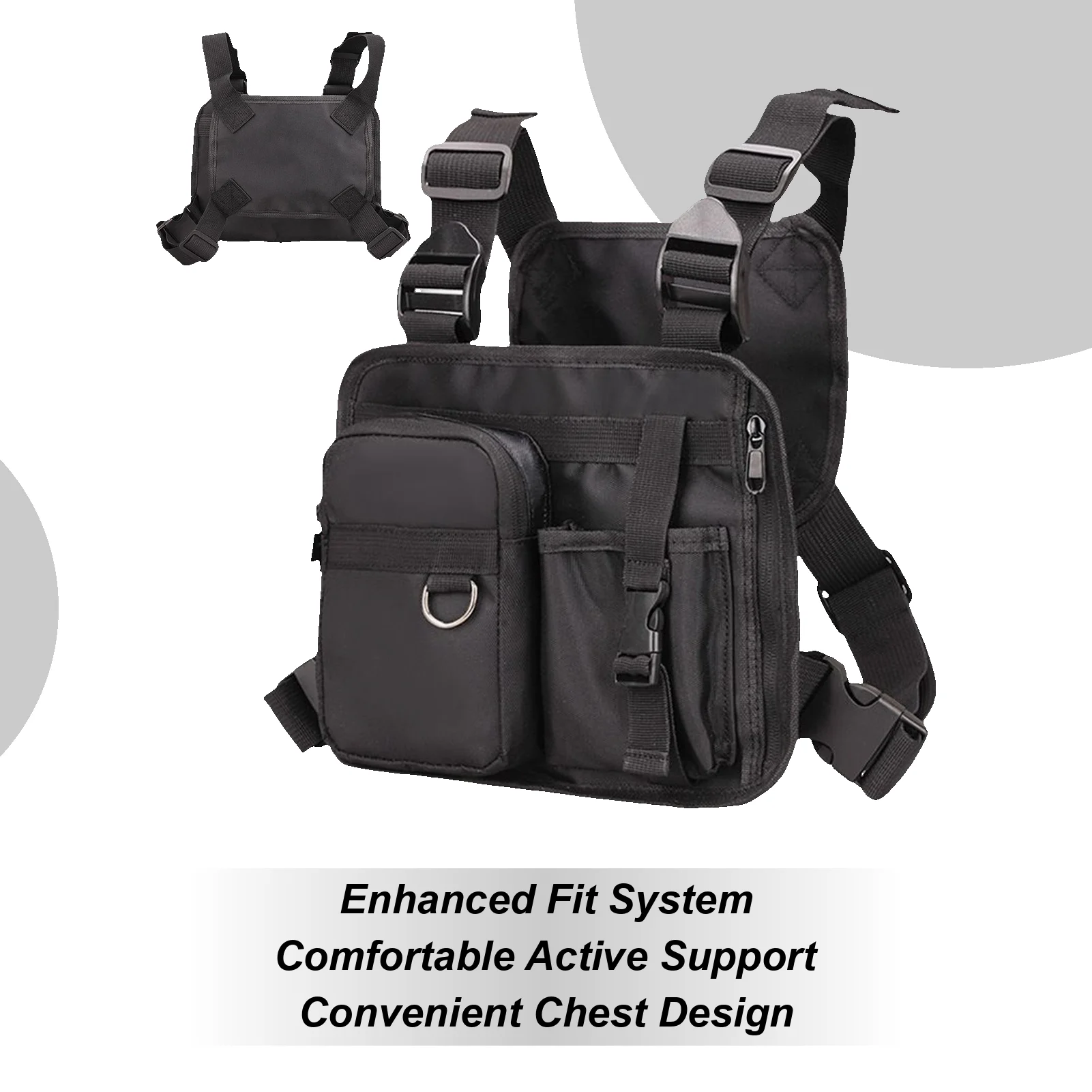 

Нагрудный рюкзак для бега, нагрудная сумка для кемпинга, жилет для бега, рюкзак для организации и хранения, сумка для пеших прогулок, путешествий, мужчин, женщин, бега