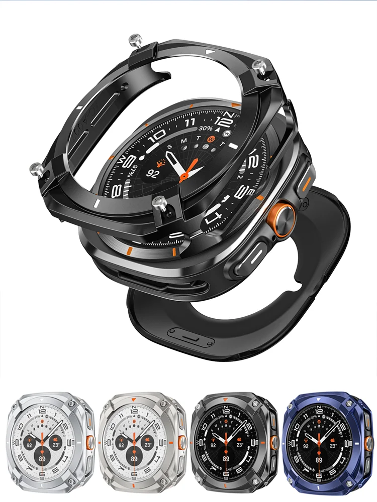 Luxury Aluminium watch case For Samsung Galaxy Ultra Watch 47mm Metal Cover Screen Protector for samsung galaxy 7 ultra 47MM