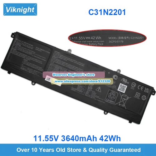 Imagen 1 del producto Batería C31N2201 de 11.55V 3640mAh 42Wh para Portátil Vivobook 16 M1605YA X1605PA X1605ZA 15 F1504ZA X1504ZA Go 15 E1504FA E1504GA