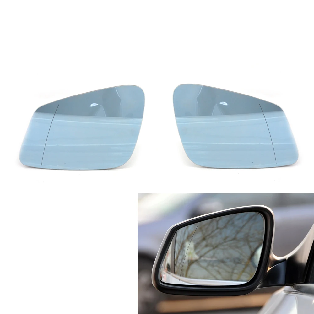 

Blue Heated Mirror Glass For BMW F10 F01 F02 F07 F11 F12 F13 528i 535 740i 750Li 5 6 7Series 10-14 51167251583, 51167251584