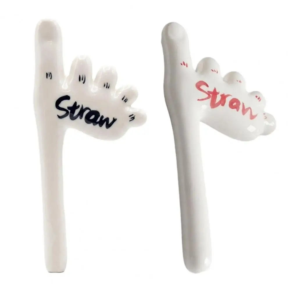 

Foot Shaped Straw, Ceramic Reusable Drinking Straw for Coffee Milkshake, Funny Novelty Party Accessory, Humor Gift
