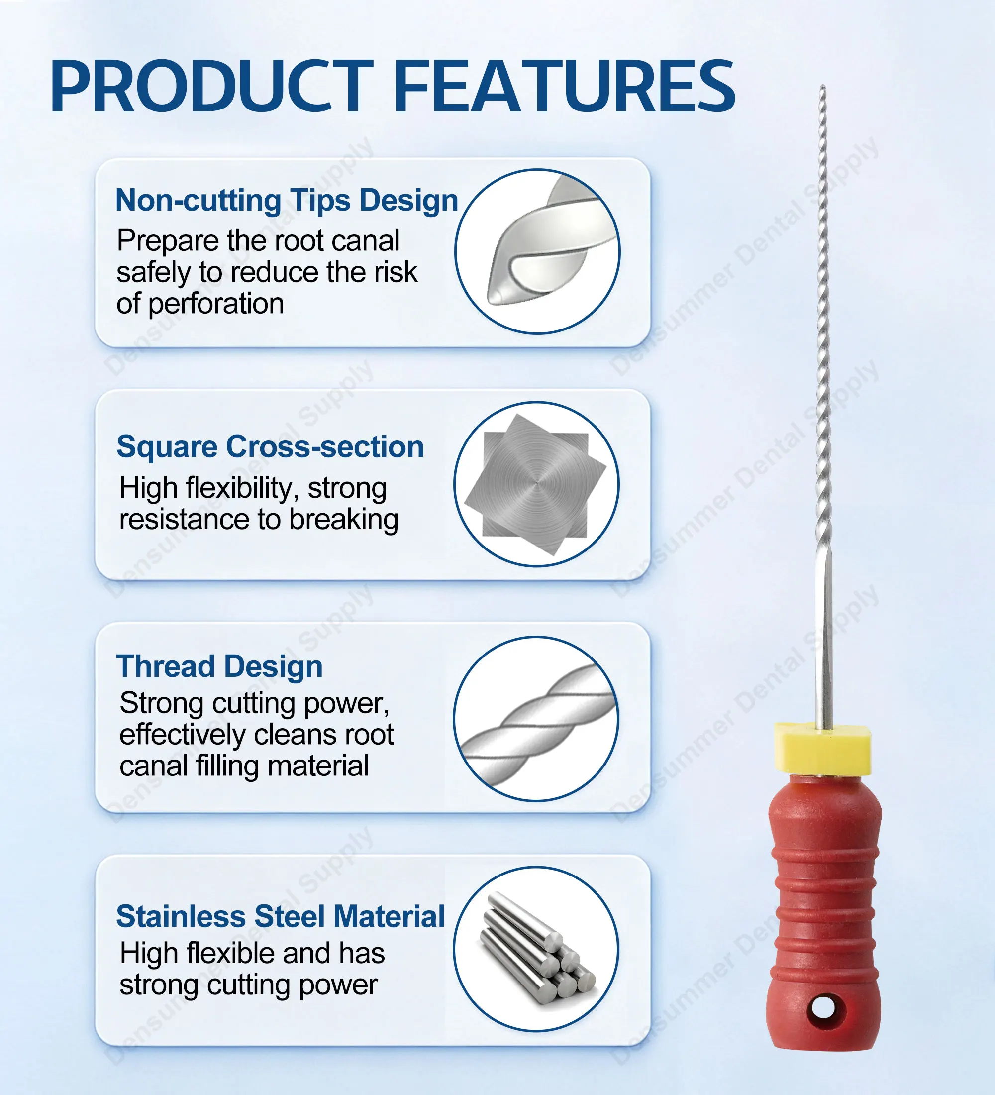 5Boxs Dental Instrument Tool K files Endodontic Stainless Steel K Files Canal Handuse Files Used For Root Cleaning Dentistry