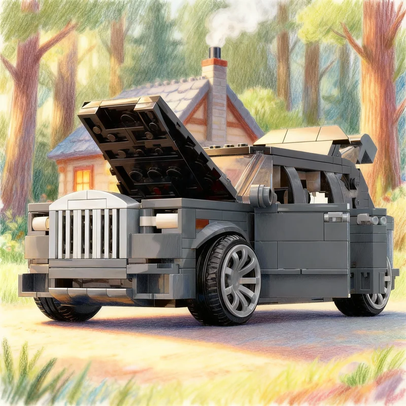 

553 детали MOC City Champions Rolls Royce Cullinan, серый/черный, конструктор, архитектурная модель, развивающая игрушка, рождественский подарок для детей