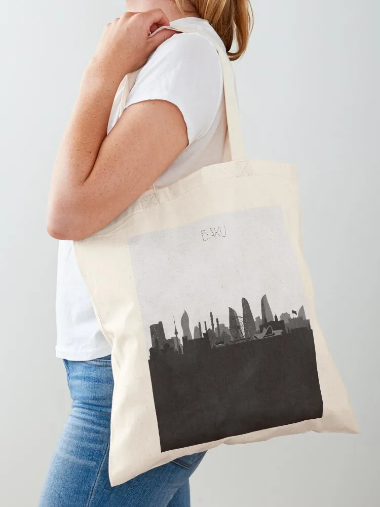 

Travel Posters Destination: Baku Tote Bag Canvas stote bag tote bags cloth bags shopping trolley bag Eco