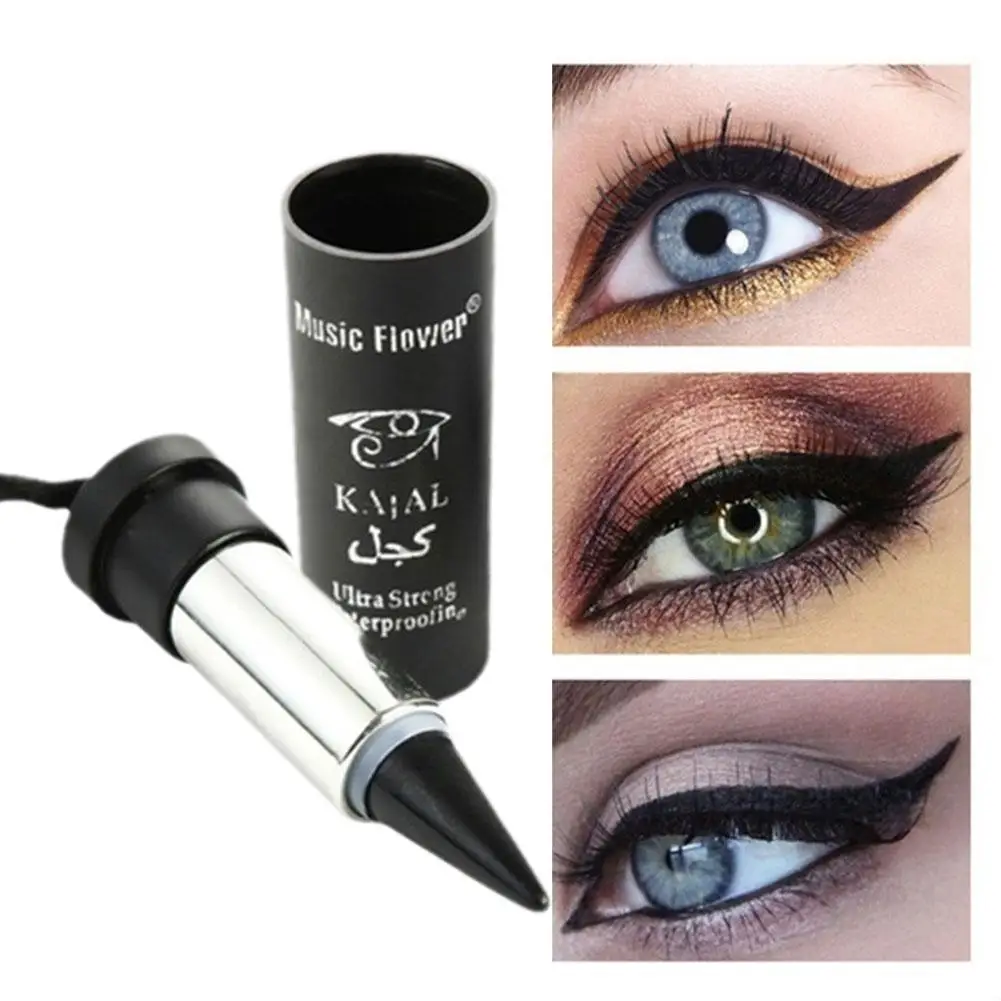 1pc schwarz Tube Lippenstift-Stil Band Eyeliner schwarz natürlichen wasserdichten Stift dauerhafte tragbare Liner Creme Auge langlebig p2p8