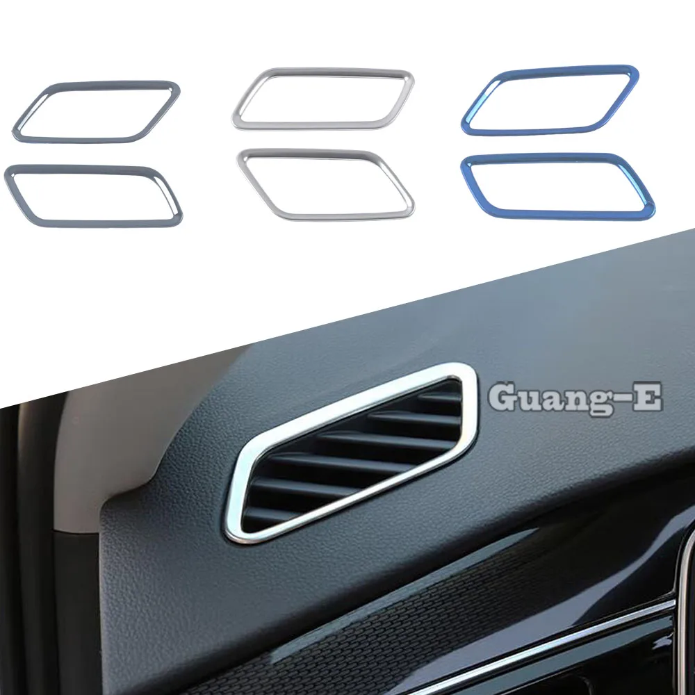 

For Volkswagen VW Tiguan L 2022 2023 2024 Stainless Steel Front Air Condition Outlet Vent Trim Frame Accessories Decoration 2Pcs