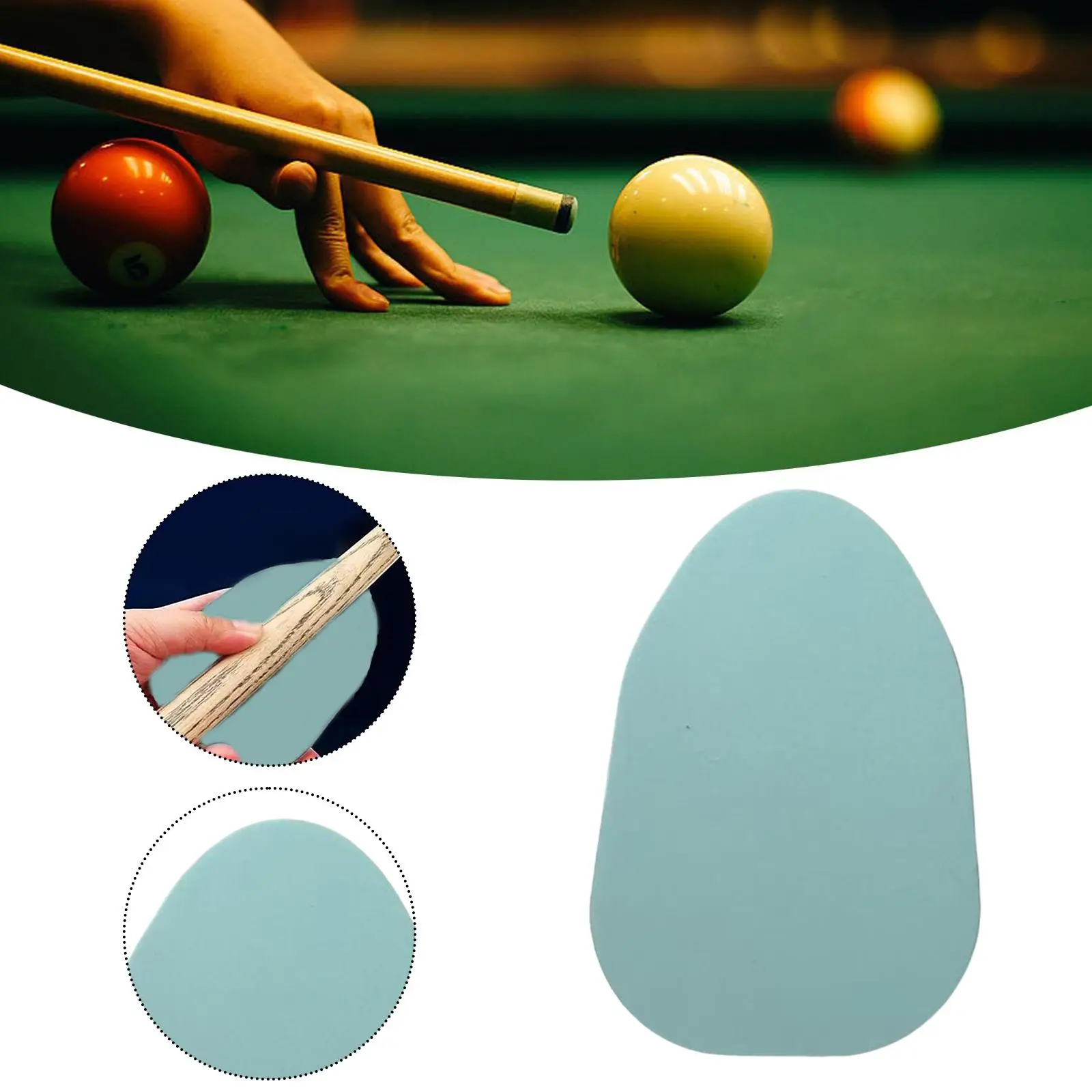 

Snooker Pool Cue Shaft Burnisher Sponge Reusable Washable Lightweight 8x12cm Accessory Smoother Cleaner Deep Polishing Pad