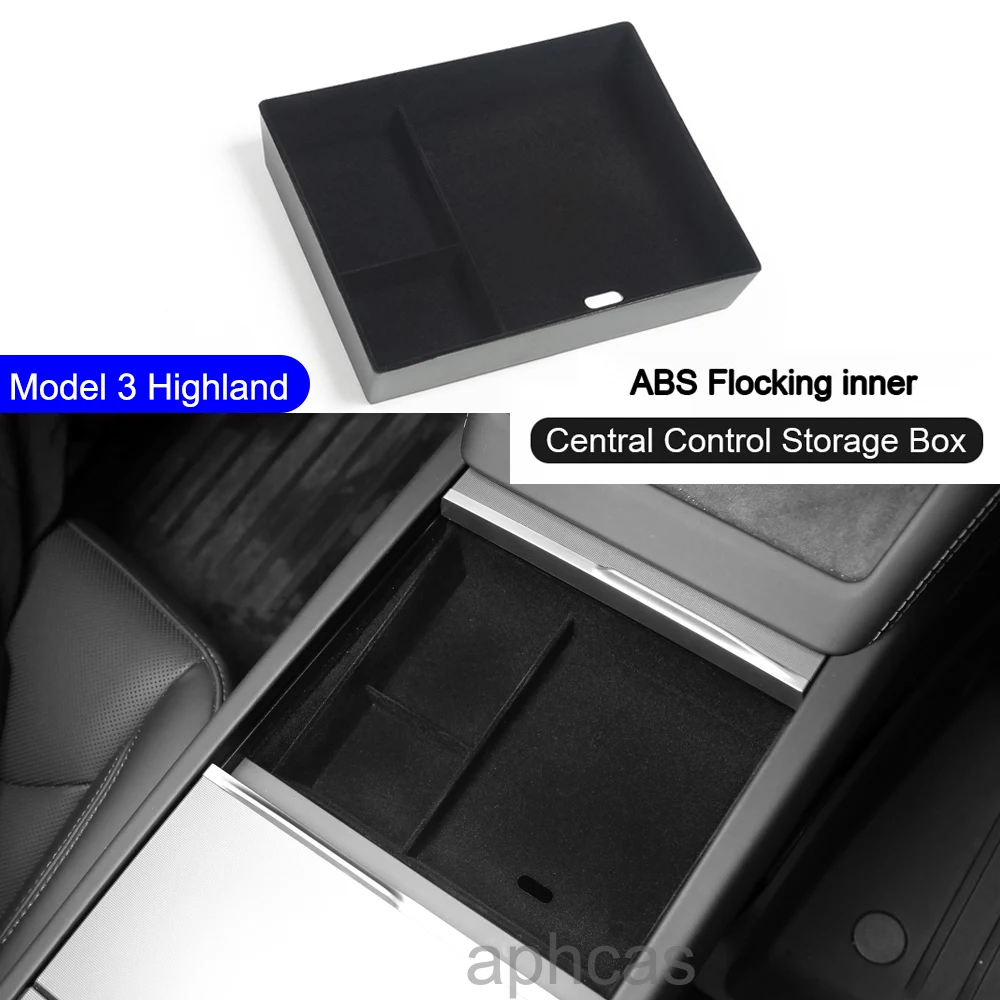 Per Tesla Model 3 Highland Storage Box bracciolo centrale scatola nascosta portabicchieri Organizer 2024 accessori per auto