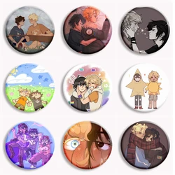 Percy Jackson And The Olympians Soft Button Pin Solangelo Nico Suns Skulls Fanart Anime Brooch Badge Bag Decor Jewelry Fans Gift