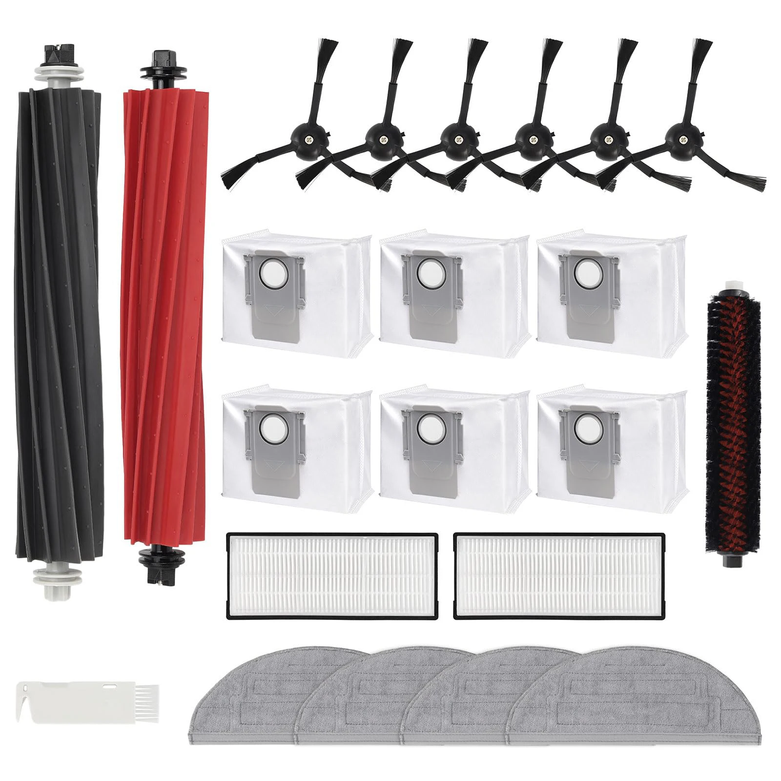 22 Stück Zubehörset für Roborock S8 Pro Ultra Roboter Staubsauger Ersatzteile Dual Haupt bürste Seiten bürste