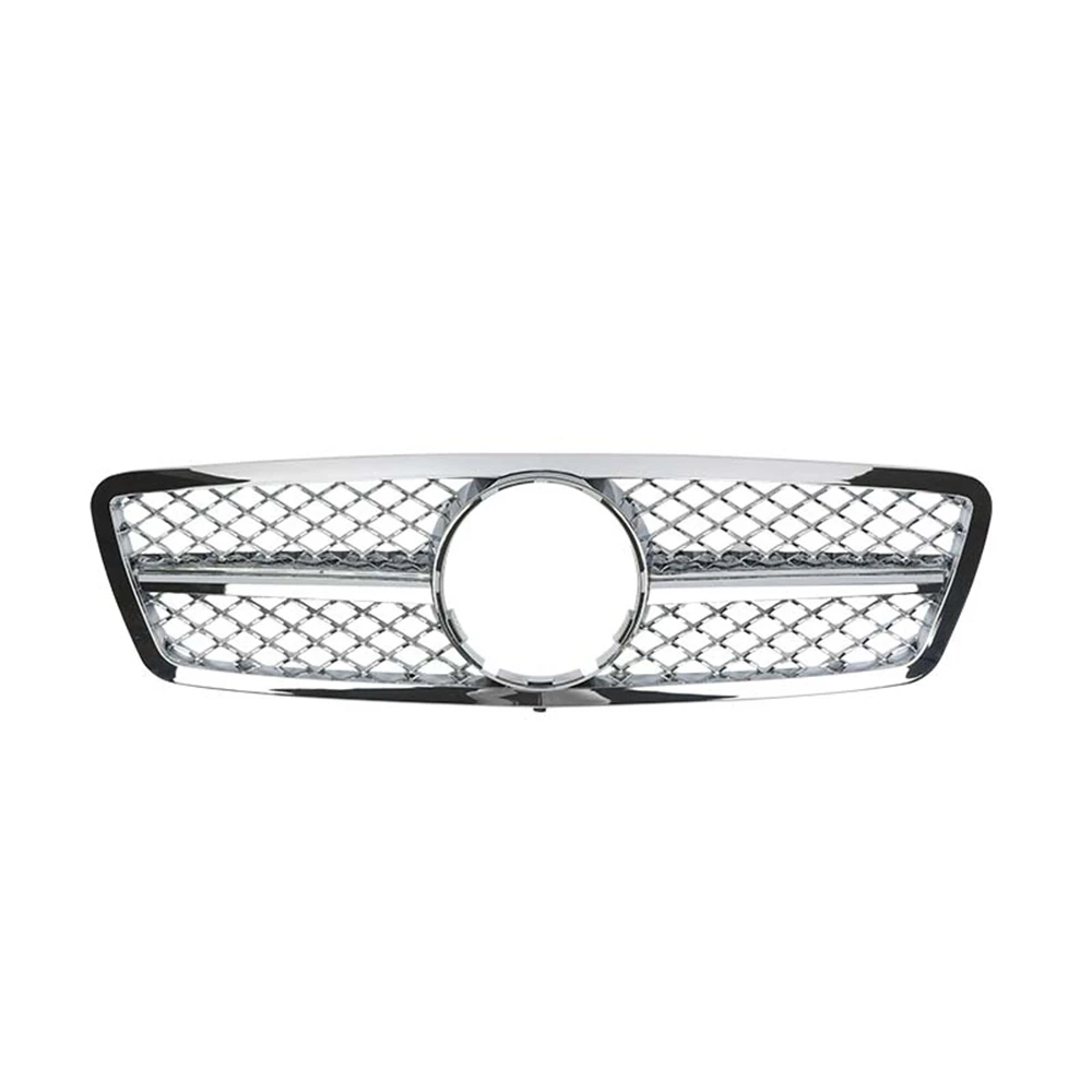 

Front Grille Grill For Mercedes-Benz C Class W203 2000-2006 C230 C320 C240 Chrome Silver/Black Car Upper Bumper Hood Mesh Grid