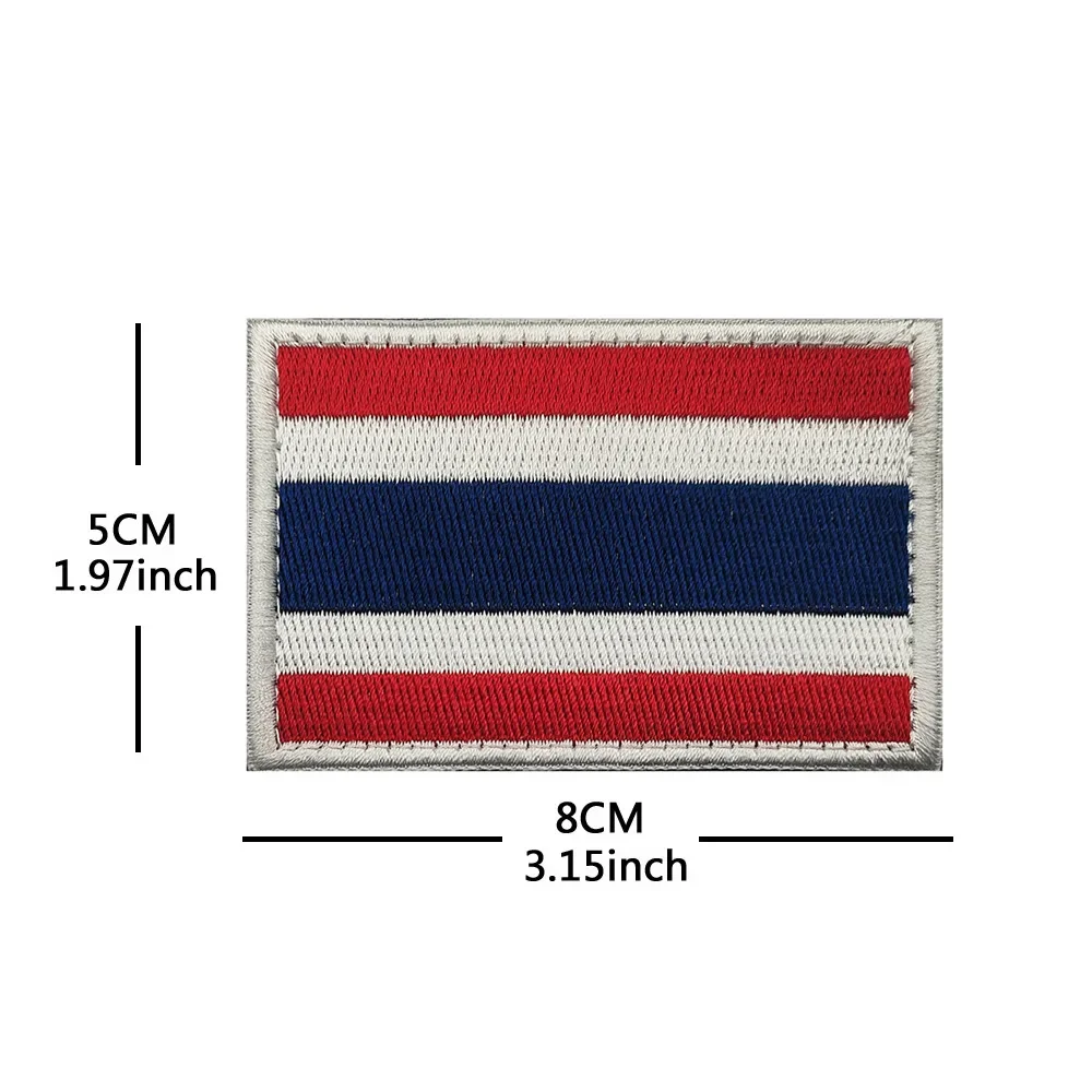 Parche bandera Tailandia PVC 3D – Adhesivo para mochila o chaleco táctico - imagen 2