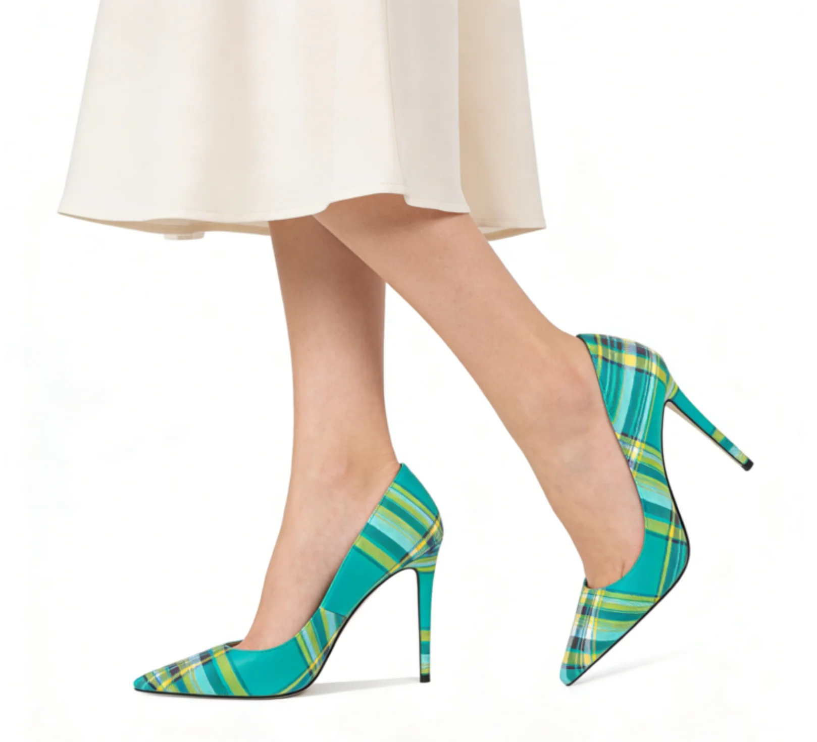 

Новинка: Женские туфли-лодочки с острым носком, размер 47, большие размеры, клетчатые, кожаные, для банкетов, каблук 12 см, женская обувь, туфли для свадебного платья