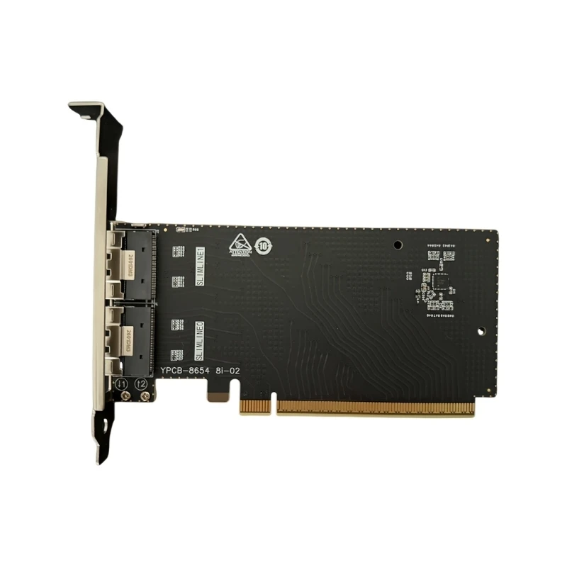PCIe to SFF-8654 Card for Internal Storage Routing, Metal Mount Add-On Card for Host System Use and Broad PCIe Platform D2RC