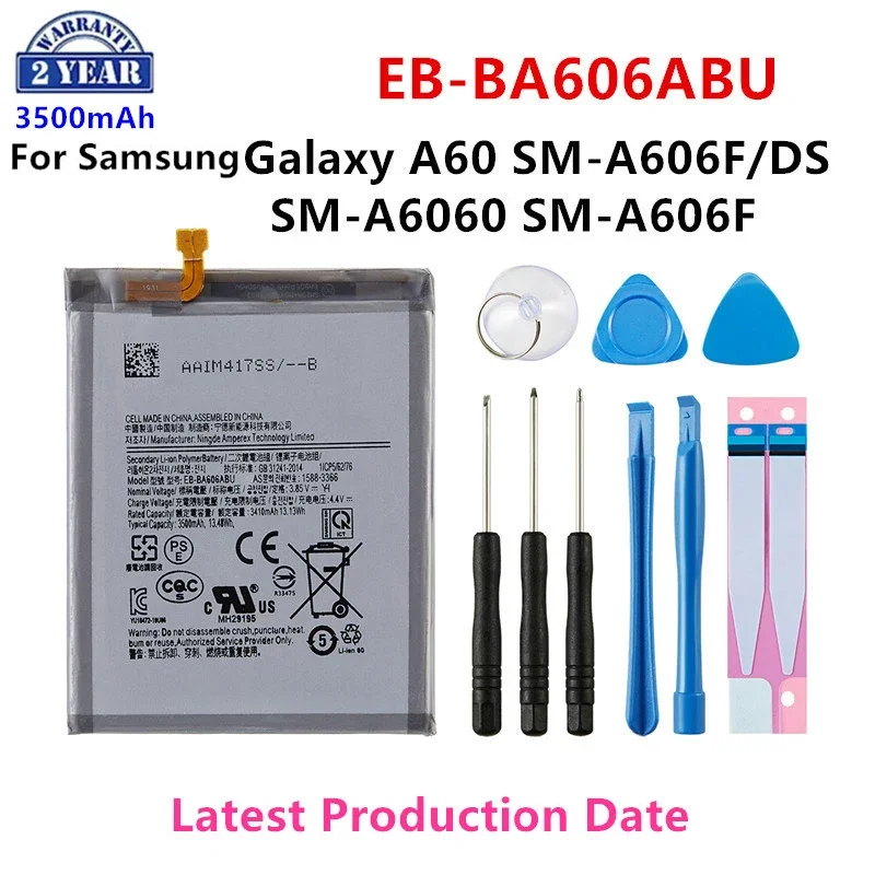 Brand New EB-BA606ABU 3500mAh Battery For Samsung Galaxy A60 SM-A606F/DS SM-A6060 SM-A606F Batteries+Tools