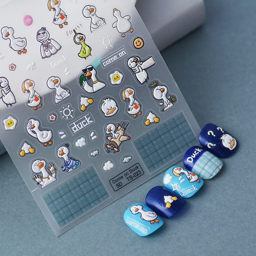 Pegatinas de dálmatas de dibujos animados de Disney, decoración de uñas, pegatinas de Arte de uñas en relieve 5D, suministros de uñas de mariposa