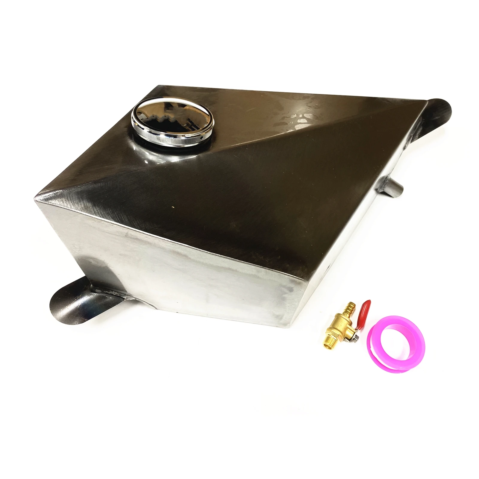 Pop For Harley Honda Steed400 600 Universal Triangle Style Petrol Oil Gas Fuel Tank Motorcycle Motorbike Can W/ Cap