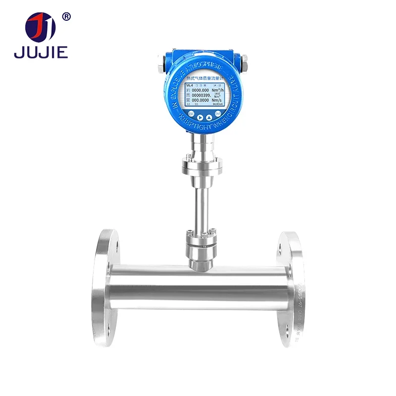 2026 Thermal Mass Flow Meter Smart Display Compressed Air Natural Gas Hydrogen CO2 O2 Flowmeter Medical Oxygen Flowmeter