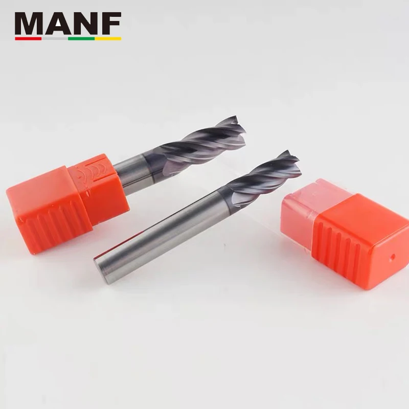 MANF Milling Cutters HRC50 4mm 6mm 8mm 10mm Solid Carbide End Mills Tungsten Carbide End Mills Mill Cutter For Milling