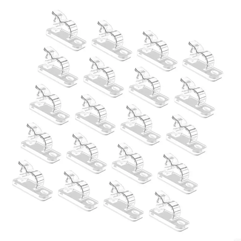 270B حزمة من 20 مقاطع الكابلات من منظمي حاملي الأسلاك اللاصقة لاستخدام المكتب المنزلي