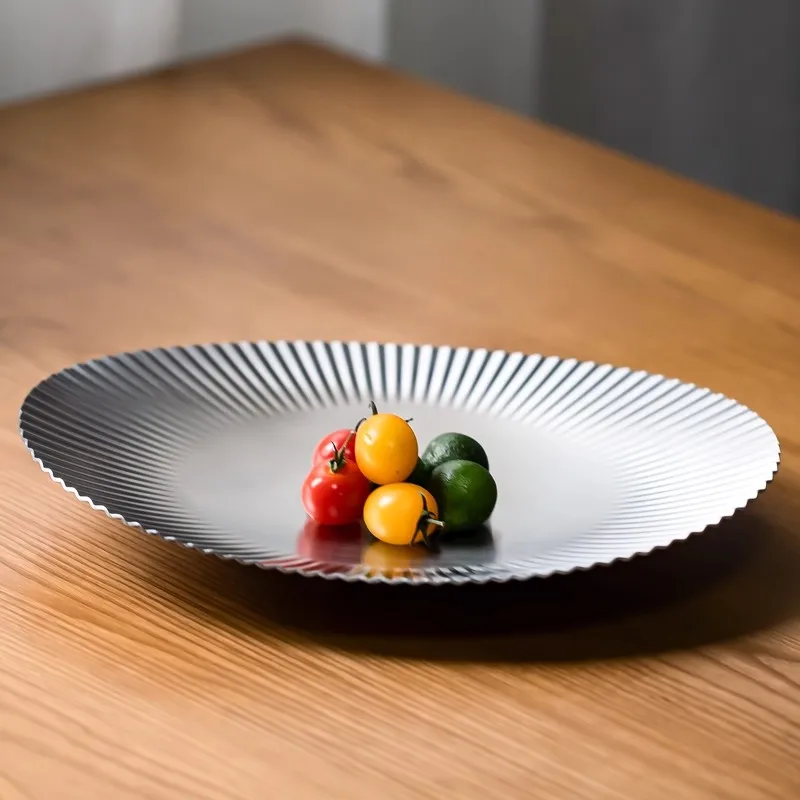 

Легкий роскошный высококачественный поддон для фруктов из нержавеющей стали 304, украшение для гостиной, индивидуальные закуски, семена дыни, поддон Dim Sum