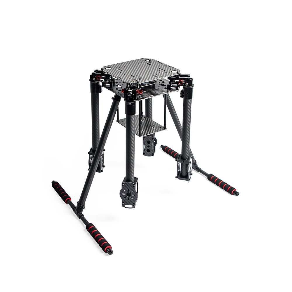 Bras pliables universels de cadre de drone de fibre de carbone avec train d'atterrissage, compatibles avec les hélices de 13 à 17 pouces