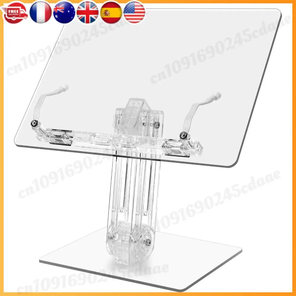 Acrylic Tablet Stand 180° Rotation Swivel Tablet Stand Adjustable Tablet Bracket Desk Stand for iPad Book Desktop Holder