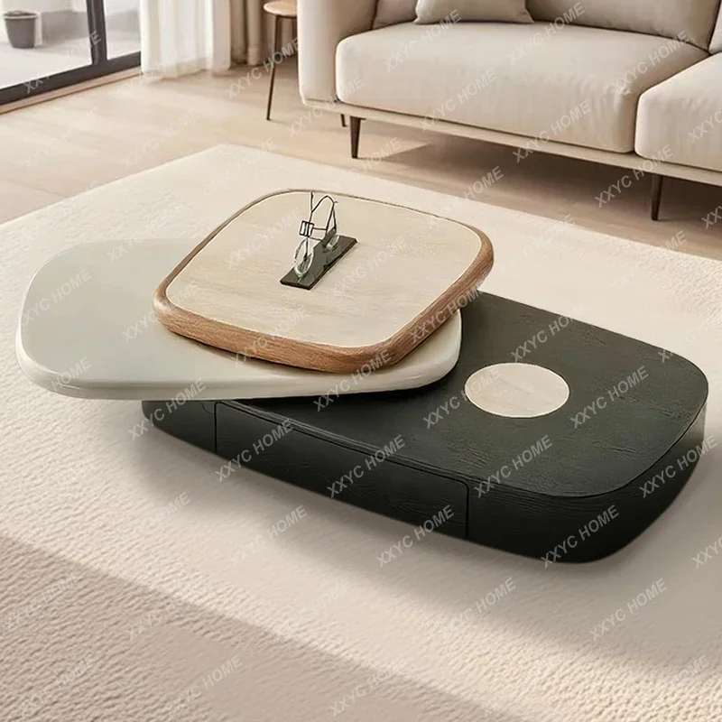 A Minimalist Rotating Coffee Table Creative Levitation High-end Living Room Coffee Table