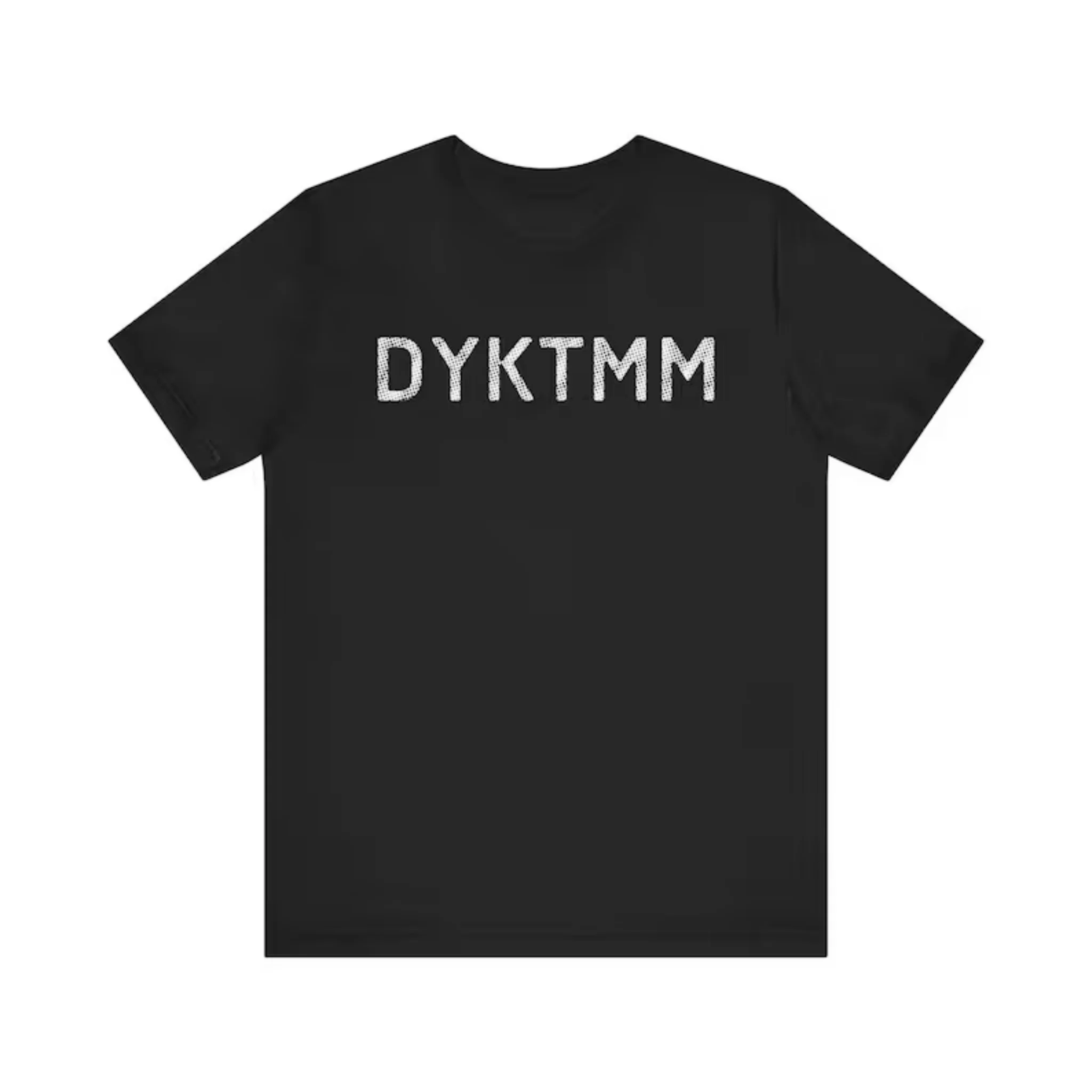 Unisex Halftone Letter Print T Shirt Casual Crew Neck Short Sleeve Simple Text Tees Streetwear Daily Tops
