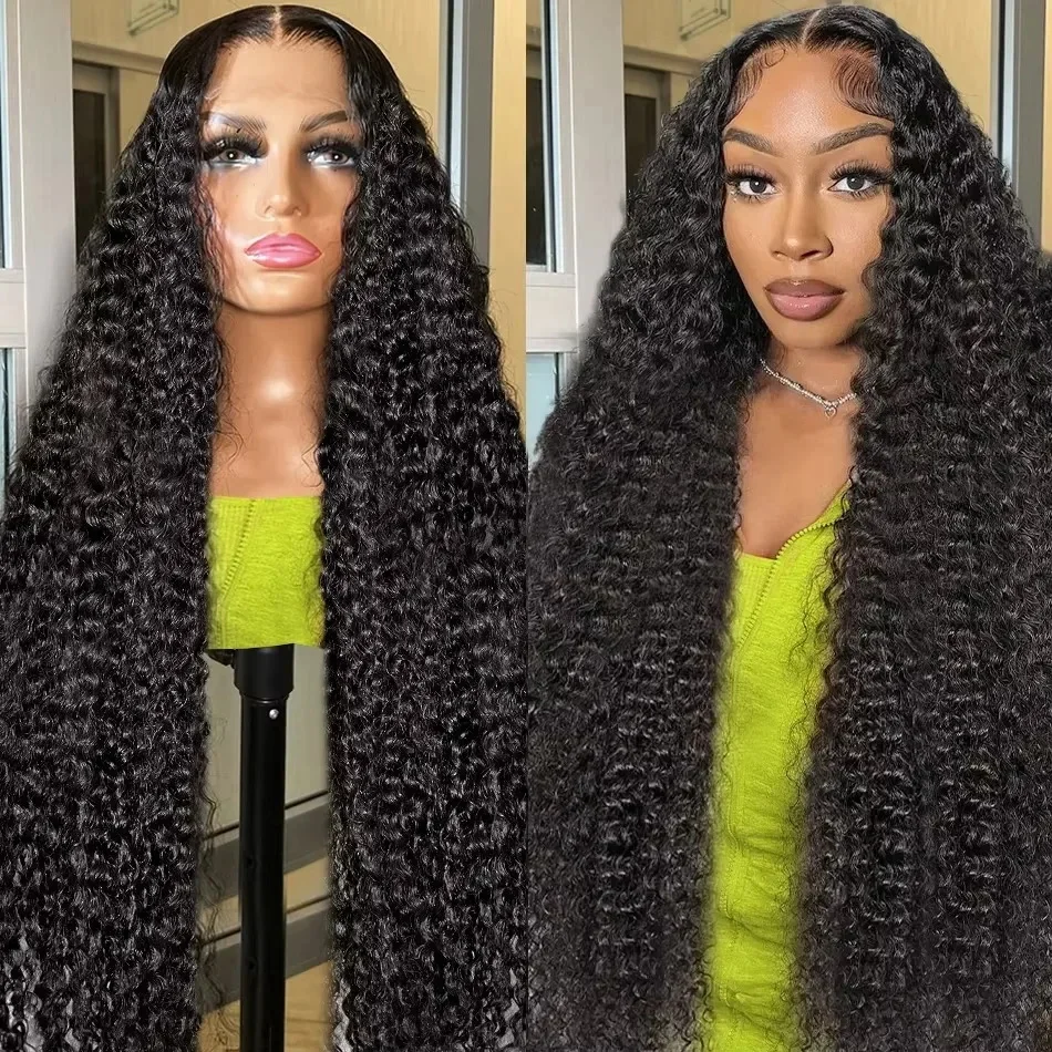 

200 Density 13x6 HD Deep Wave Lace Frontal Wig 13x4 Water Wave Curly Human Hair 5x5 Lace Front Wig 30 32 40Inch Closure Glueless