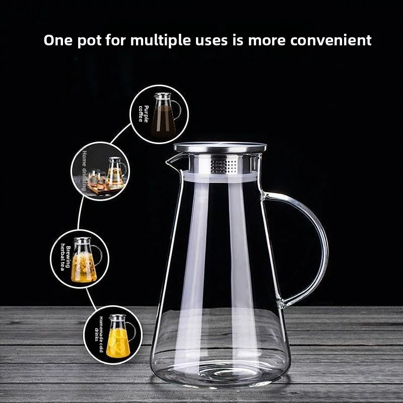 LMM with lid, heat-resistant glass, explosion-proof cooling kettle, juice pot, teapot
