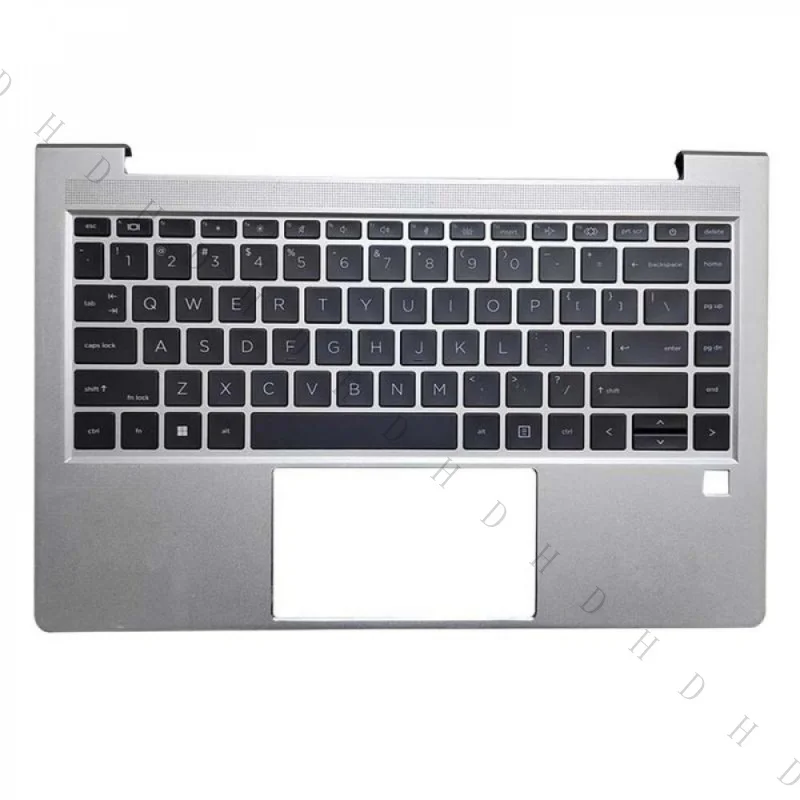 K+For HP ProBook 640 G8 645 G8 C Shell Palmrest Upper Case With Backlit Keyboard & Fingerprint Hole Laptop Replacement Part