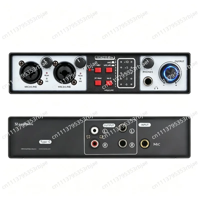External sound card computer rack mixer, recording mixer 2 in 2 out , with sound card
