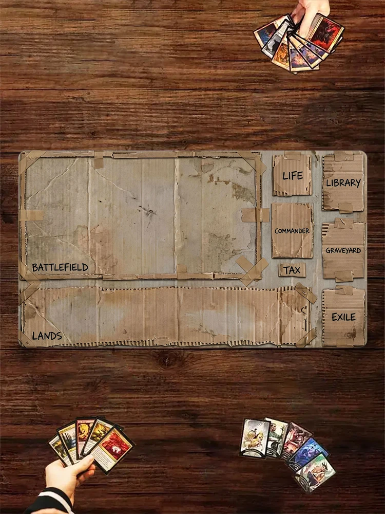Mata do gry w karty kolekcjonerskie w stylu kartonowym, antypoślizgowa podstawa, 35x60 cm, mata do gier planszowych i TCG. — zdjęcie produktu 7